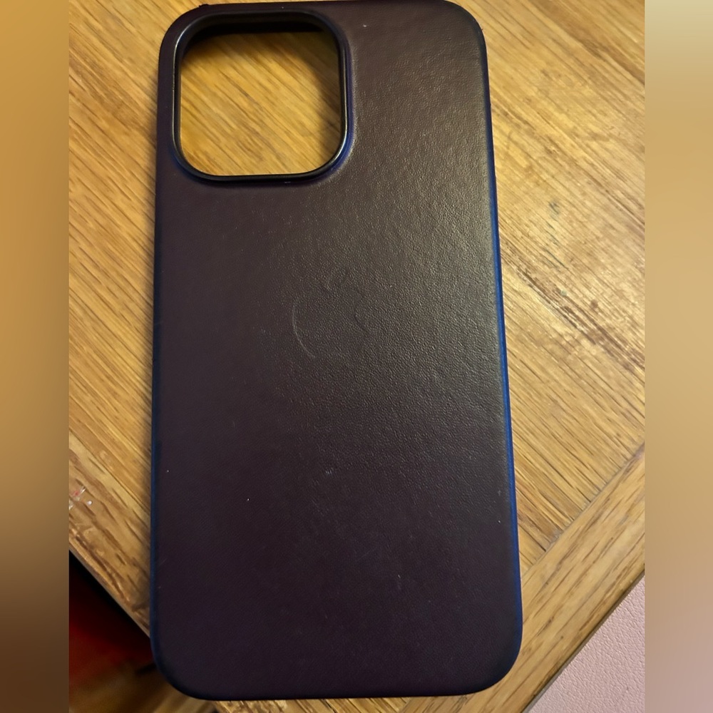 Apple Dark Cherry Leather iPhone 13 Pro Case